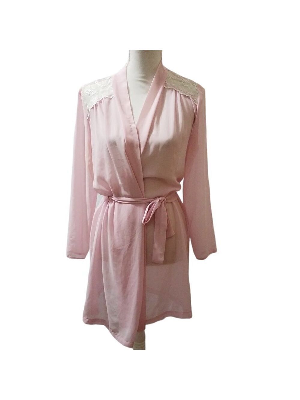 Intima Bella Donna Sexy Pink Sheer Robe Size Small
